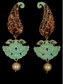 Reverse Ad Earrings With Meenakari Work